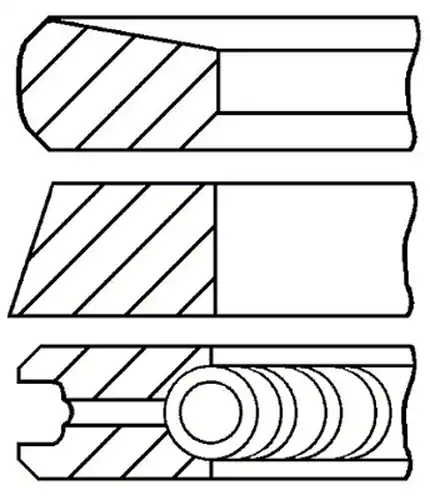 комплект сегменти GOETZE ENGINE 08-374300-00