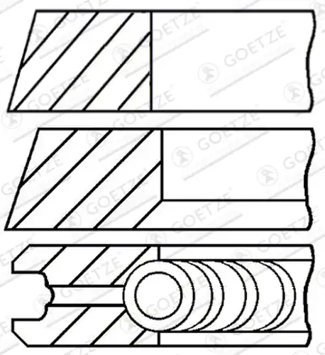 комплект сегменти GOETZE ENGINE 08-412000-00