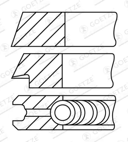 комплект сегменти GOETZE ENGINE 08-425100-10