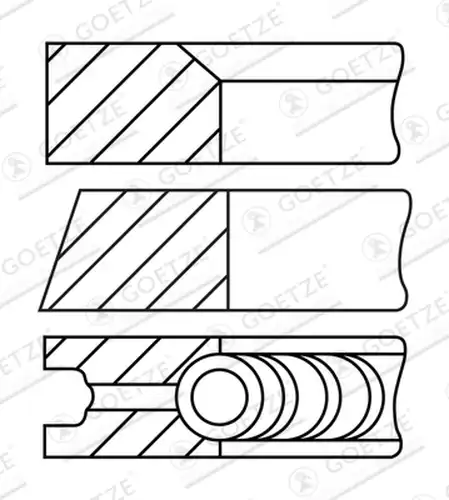 комплект сегменти GOETZE ENGINE 08-439300-10