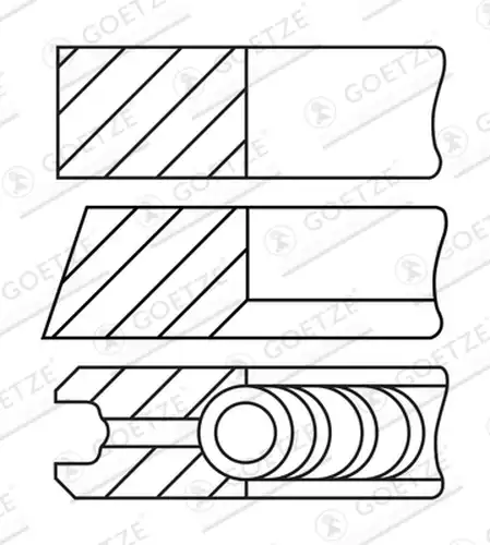 комплект сегменти GOETZE ENGINE 08-449700-10