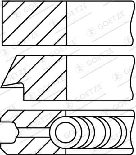 комплект сегменти GOETZE ENGINE 08-449705-00