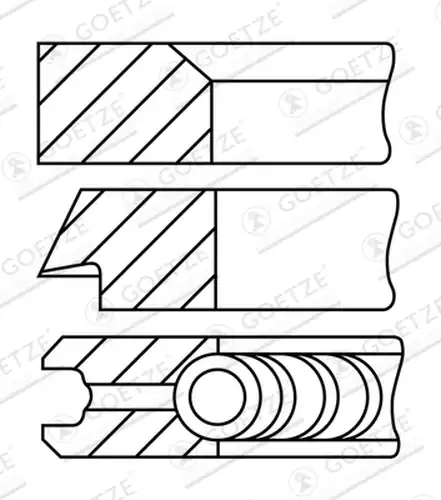 комплект сегменти GOETZE ENGINE 08-782500-10