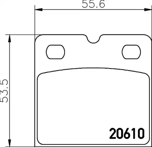 комплект феродо за накладки, дискова ръчна спирачка HELLA 8DB 355 005-301