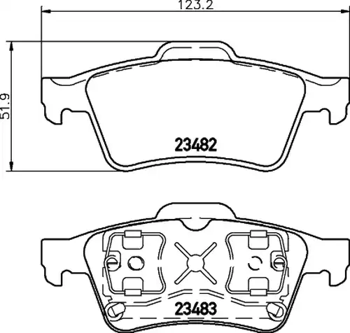 накладки HELLA 8DB 355 009-121