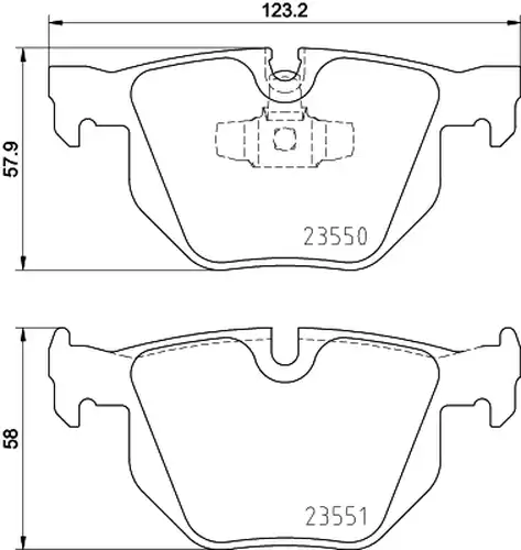 накладки HELLA 8DB 355 011-801