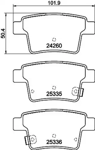 накладки HELLA 8DB 355 012-171