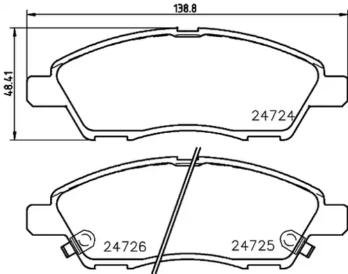 накладки HELLA 8DB 355 014-071