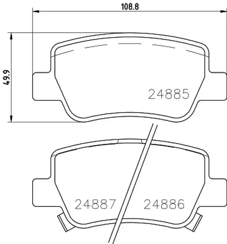 накладки HELLA 8DB 355 014-641