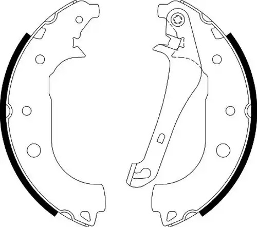 комплект спирачна челюст HELLA 8DB 355 022-231