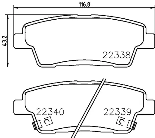 накладки HELLA 8DB 355 024-841