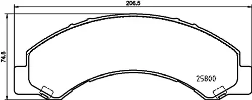 накладки HELLA 8DB 355 037-711