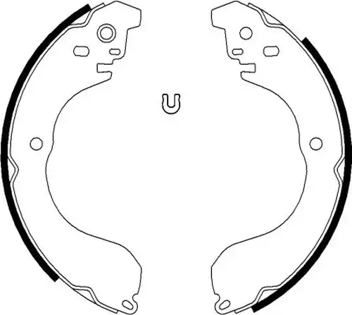 комплект спирачна челюст HELLA 8DB 355 038-241