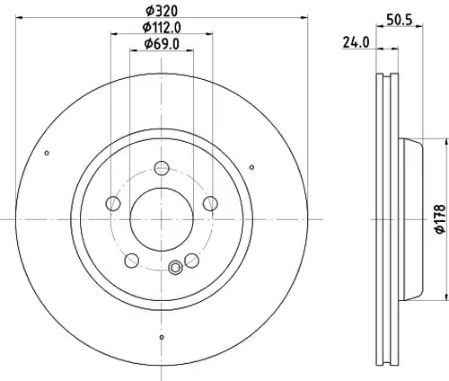 спирачен диск HELLA 8DD 355 134-522