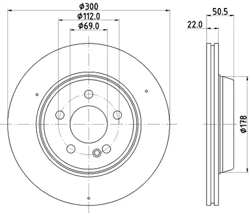 спирачен диск HELLA 8DD 355 134-841