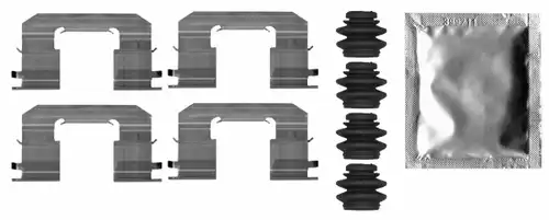 комплект принадлежности, дискови накладки HELLA 8DZ 355 206-701