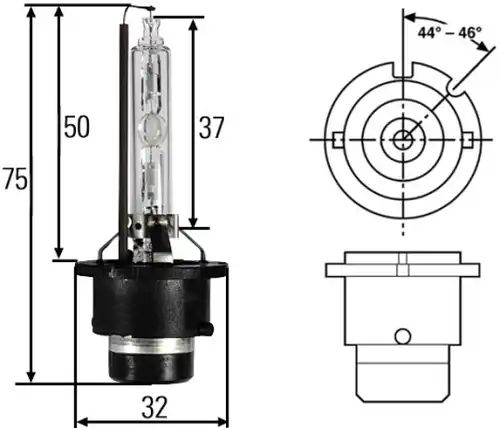 крушка с нагреваема жичка, главни фарове HELLA 8GS 007 949-101