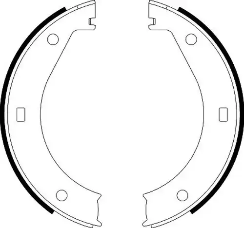 комплект спирачна челюст, ръчна спирачка HELLA PAGID 8DA 355 050-311