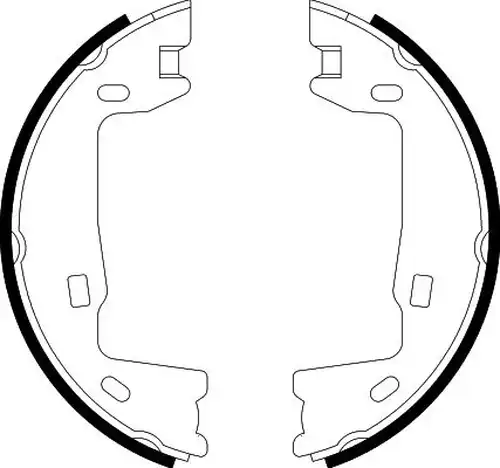 комплект спирачна челюст, ръчна спирачка HELLA PAGID 8DA 355 050-321