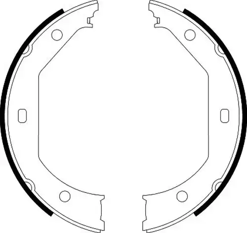 комплект спирачна челюст, ръчна спирачка HELLA PAGID 8DA 355 050-381