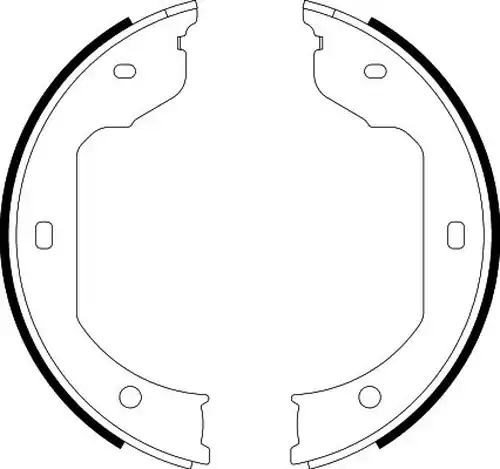 комплект спирачна челюст, ръчна спирачка HELLA PAGID 8DA 355 050-471