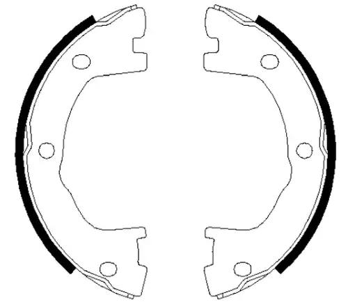 комплект спирачна челюст, ръчна спирачка HELLA PAGID 8DA 355 050-501