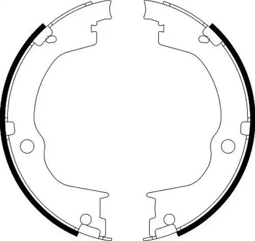 комплект спирачна челюст, ръчна спирачка HELLA PAGID 8DA 355 050-791