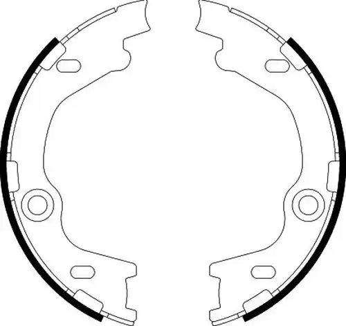 комплект спирачна челюст, ръчна спирачка HELLA PAGID 8DA 355 050-811