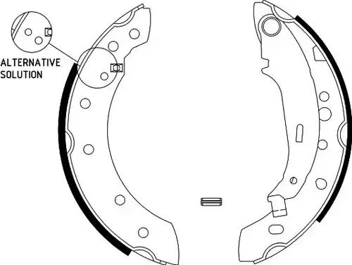 комплект спирачна челюст HELLA PAGID 8DB 355 002-771