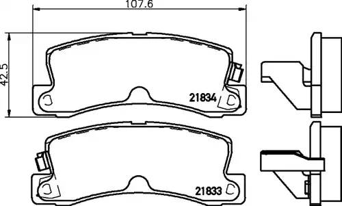 накладки HELLA PAGID 8DB 355 006-431