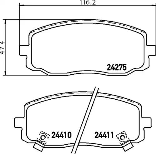 накладки HELLA PAGID 8DB 355 006-571