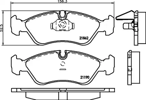 накладки HELLA PAGID 8DB 355 007-761