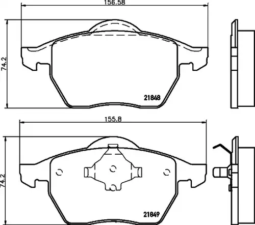 накладки HELLA PAGID 8DB 355 008-001