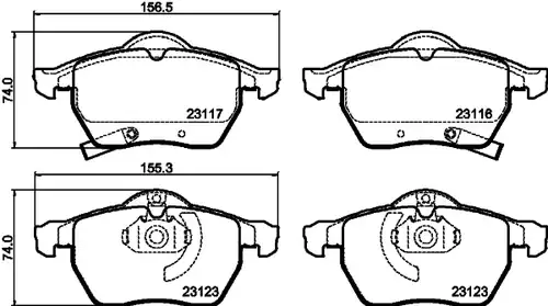 накладки HELLA PAGID 8DB 355 008-141