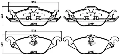 накладки HELLA PAGID 8DB 355 008-571