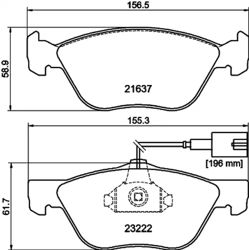 накладки HELLA PAGID 8DB 355 008-611