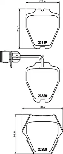 накладки HELLA PAGID 8DB 355 008-791