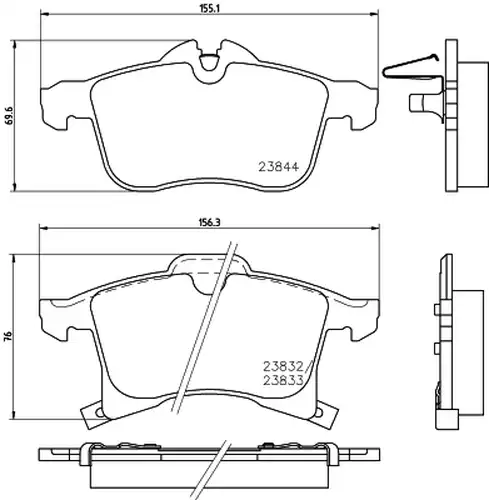 накладки HELLA PAGID 8DB 355 009-221