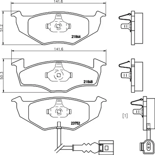 накладки HELLA PAGID 8DB 355 009-801