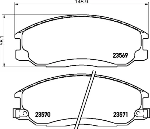 накладки HELLA PAGID 8DB 355 009-991