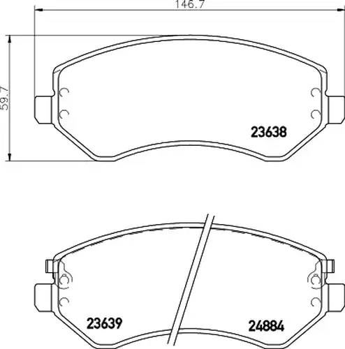 накладки HELLA PAGID 8DB 355 010-051