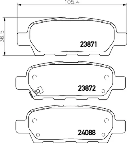 накладки HELLA PAGID 8DB 355 010-241