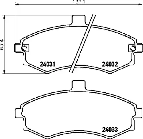 накладки HELLA PAGID 8DB 355 010-481