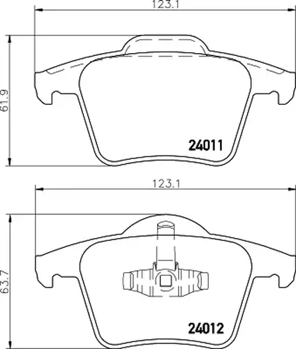 накладки HELLA PAGID 8DB 355 010-801