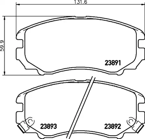 накладки HELLA PAGID 8DB 355 010-991