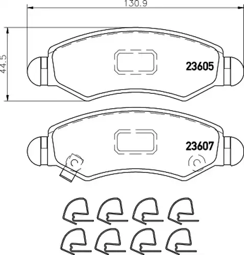 накладки HELLA PAGID 8DB 355 011-691