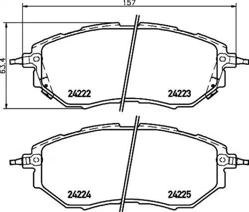 накладки HELLA PAGID 8DB 355 012-031