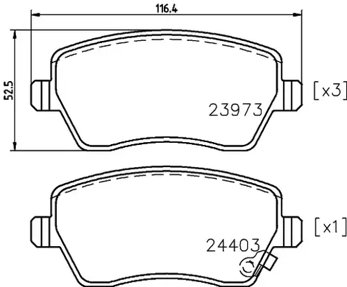 накладки HELLA PAGID 8DB 355 012-301