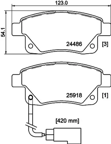 накладки HELLA PAGID 8DB 355 012-781