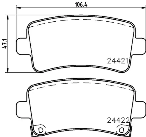 накладки HELLA PAGID 8DB 355 012-991